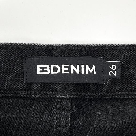 EB Denim Low Rise Baggy Jeans Magica Black 100% Cotton Size 26 - Picture 3 of 6